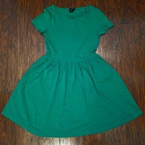 Green short sleeve skater dress Size 8 ASOS